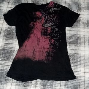 BLACK AND PINK TAPOUT SHIRT